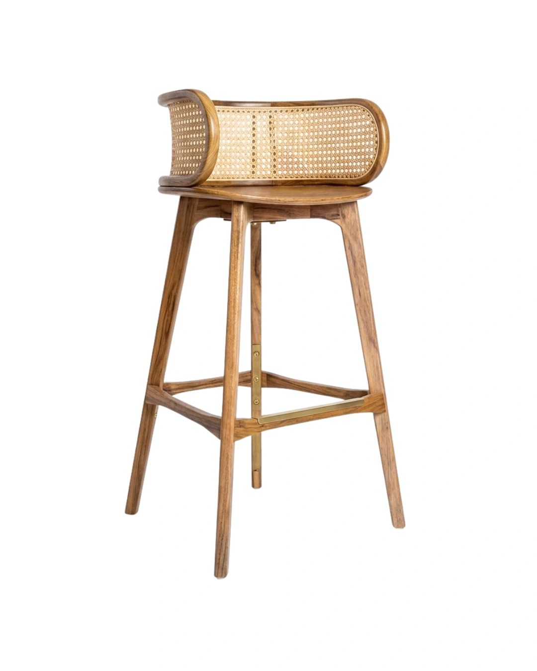 Solid teak bar stool by Apta Living, factory-direct from Jepara, Indonesia